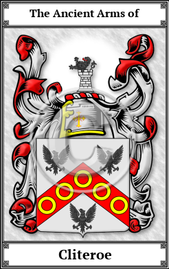 Cliteroe Family Crest Download (JPG) Book Plated - 600 DPI