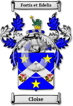 Cloise Family Crest Download (jpg) Legacy Series - 150 DPI