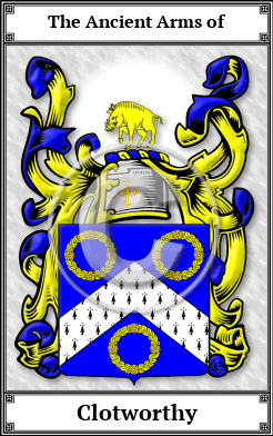 Clotworthy Family Crest Download (JPG) Book Plated - 600 DPI