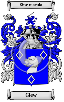 Glew Family Crest/Coat of Arms