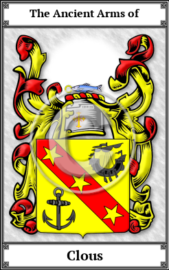Clous Family Crest Download (JPG)  Book Plated - 150 DPI