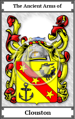 Clouston Family Crest Download (JPG)  Book Plated - 150 DPI