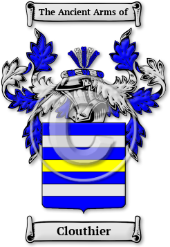 Clouthier Family Crest Download (jpg) Legacy Series - 150 DPI