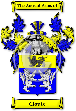 Cloute Family Crest Download (jpg) Legacy Series - 150 DPI