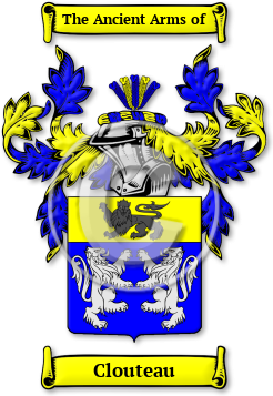 Clouteau Family Crest Download (jpg) Legacy Series - 150 DPI