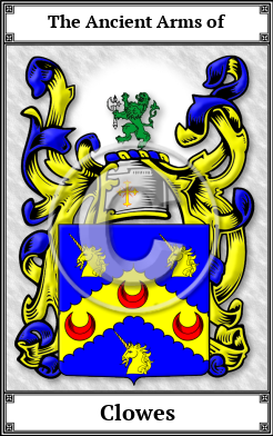 Clowes Family Crest Download (JPG)  Book Plated - 150 DPI