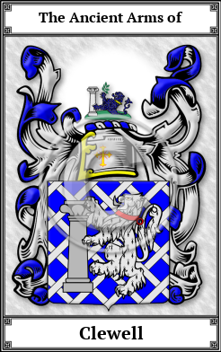 Clewell Family Crest Download (JPG)  Book Plated - 150 DPI