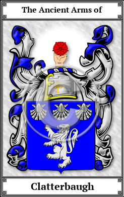 Clatterbaugh Family Crest Download (JPG)  Book Plated - 150 DPI
