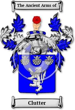 Clutter Family Crest Download (jpg) Legacy Series - 150 DPI