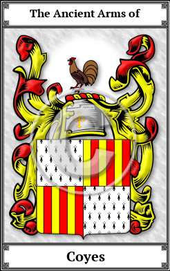 Coyes Family Crest Download (JPG)  Book Plated - 150 DPI