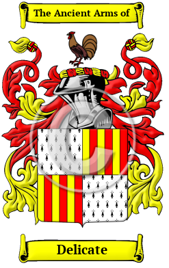 Delicate Family Crest/Coat of Arms