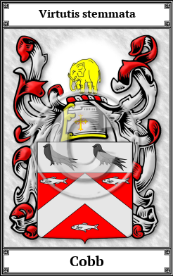 Cobb Family Crest Download (JPG)  Book Plated - 150 DPI