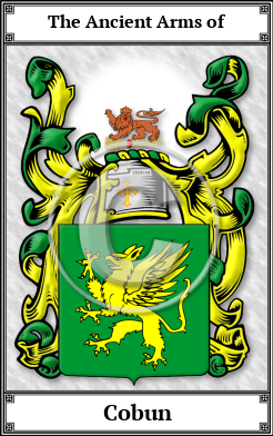 Cobun Family Crest Download (JPG)  Book Plated - 150 DPI