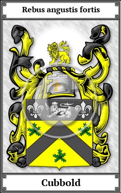Cubbold Family Crest Download (JPG) Book Plated - 600 DPI