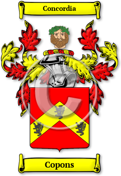 Copons Family Crest Download (jpg) Legacy Series - 150 DPI