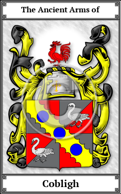 Cobligh Family Crest Download (JPG)  Book Plated - 150 DPI