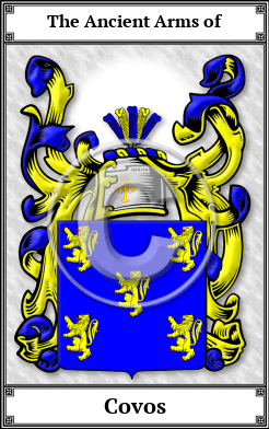 Covos Family Crest Download (JPG)  Book Plated - 150 DPI