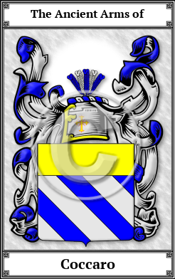 Coccaro Family Crest Download (JPG)  Book Plated - 150 DPI
