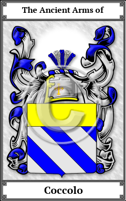 Coccolo Family Crest Download (JPG)  Book Plated - 150 DPI