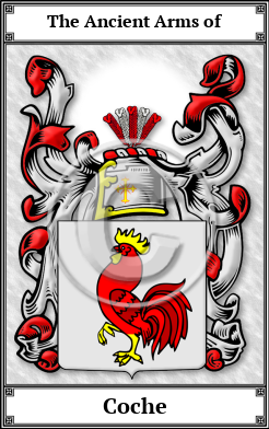 Coche Family Crest Download (JPG)  Book Plated - 150 DPI