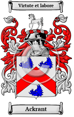 Ackrant Family Crest/Coat of Arms