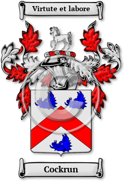 Cockrun Family Crest Download (jpg) Legacy Series - 150 DPI