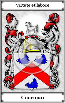Coerman Family Crest Download (JPG)  Book Plated - 150 DPI