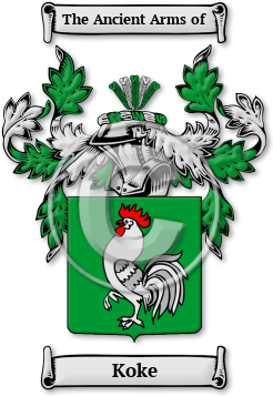 Koke Family Crest Download (jpg) Legacy Series - 150 DPI