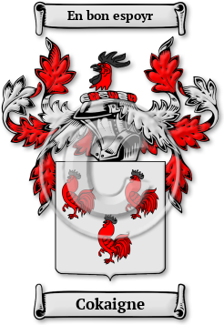 Cokaigne Family Crest Download (jpg) Legacy Series - 150 DPI