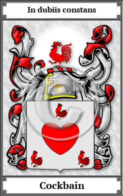 Cockbain Family Crest Download (JPG) Book Plated - 600 DPI
