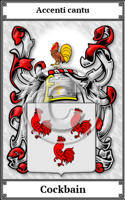 Cockbain Family Crest Download (JPG)  Book Plated - 150 DPI