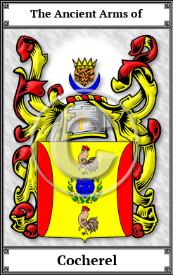 Cocherel Family Crest Download (JPG) Book Plated - 600 DPI