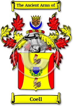 Coell Family Crest Download (JPG) Legacy Series - 300 DPI
