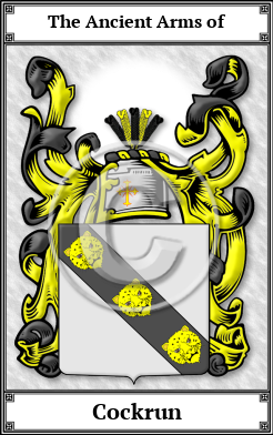 Cockrun Family Crest Download (JPG)  Book Plated - 150 DPI