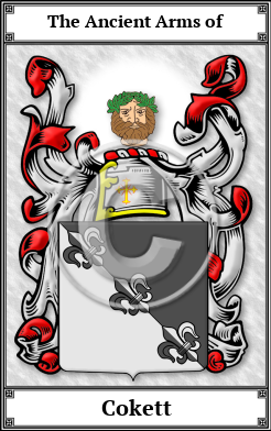 Cokett Family Crest Download (JPG)  Book Plated - 150 DPI