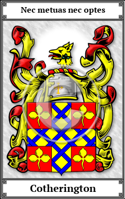Cotherington Family Crest Download (JPG)  Book Plated - 150 DPI