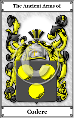 Coderc Family Crest Download (JPG)  Book Plated - 150 DPI