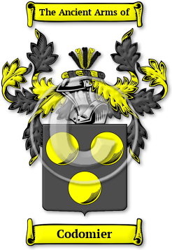 Codomier Family Crest Download (jpg) Legacy Series - 150 DPI