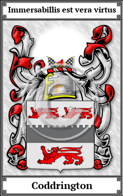 Coddrington Family Crest Download (JPG)  Book Plated - 150 DPI