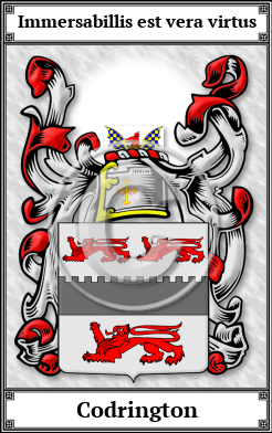 Codrington Family Crest Download (JPG)  Book Plated - 150 DPI