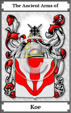 Koe Family Crest Download (JPG)  Book Plated - 150 DPI