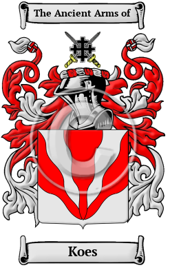 Koes Family Crest Download (JPG) Heritage Series - 600 DPI