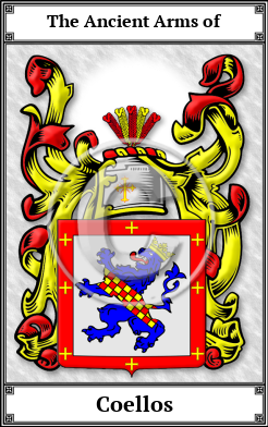 Coellos Family Crest Download (JPG)  Book Plated - 150 DPI
