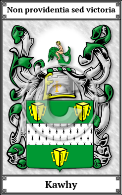 Kawhy Family Crest Download (JPG) Book Plated - 600 DPI