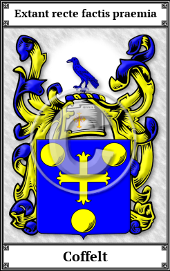 Coffelt Family Crest Download (JPG)  Book Plated - 150 DPI