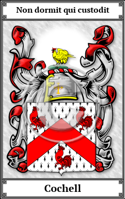 Cochell Family Crest Download (JPG)  Book Plated - 150 DPI
