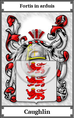 Caughlin Family Crest Download (JPG)  Book Plated - 150 DPI