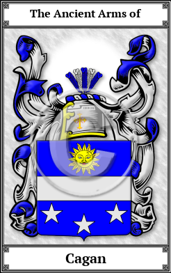 Cagan Family Crest Download (JPG) Book Plated - 600 DPI