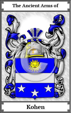 Kohen Family Crest Download (JPG)  Book Plated - 150 DPI