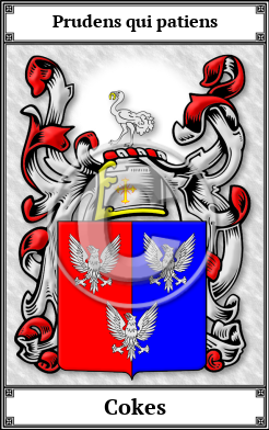 Cokes Family Crest Download (JPG)  Book Plated - 150 DPI